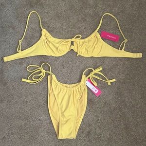 Target Xhilaration Yellow High Leg Bikini (Sold together)
